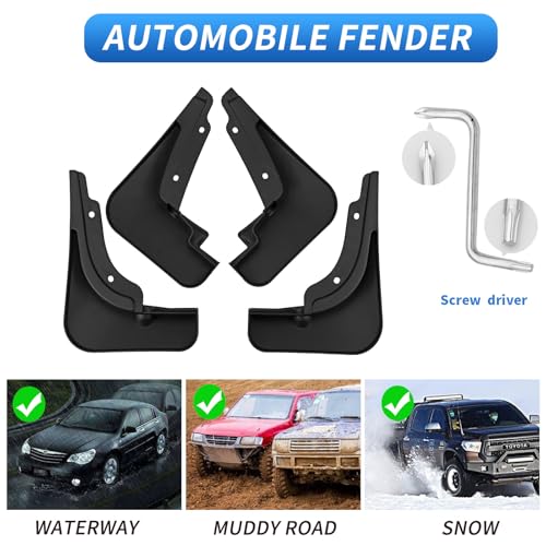 Image of Custom Fit for Mud Flaps KIA NIRO HEV 2023-2024 2025 Mud Splash Guard Front and Rear 4-PC Set