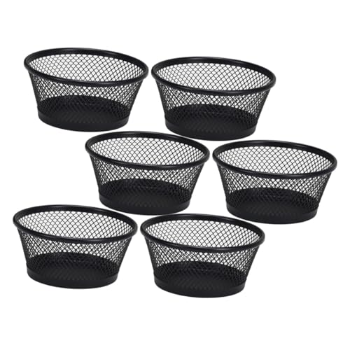 OFFSCH Office Desk Accessory 6pcs Stackable Mesh Paper Clip Holder Desk Pin Organizer Paperclip Organizer