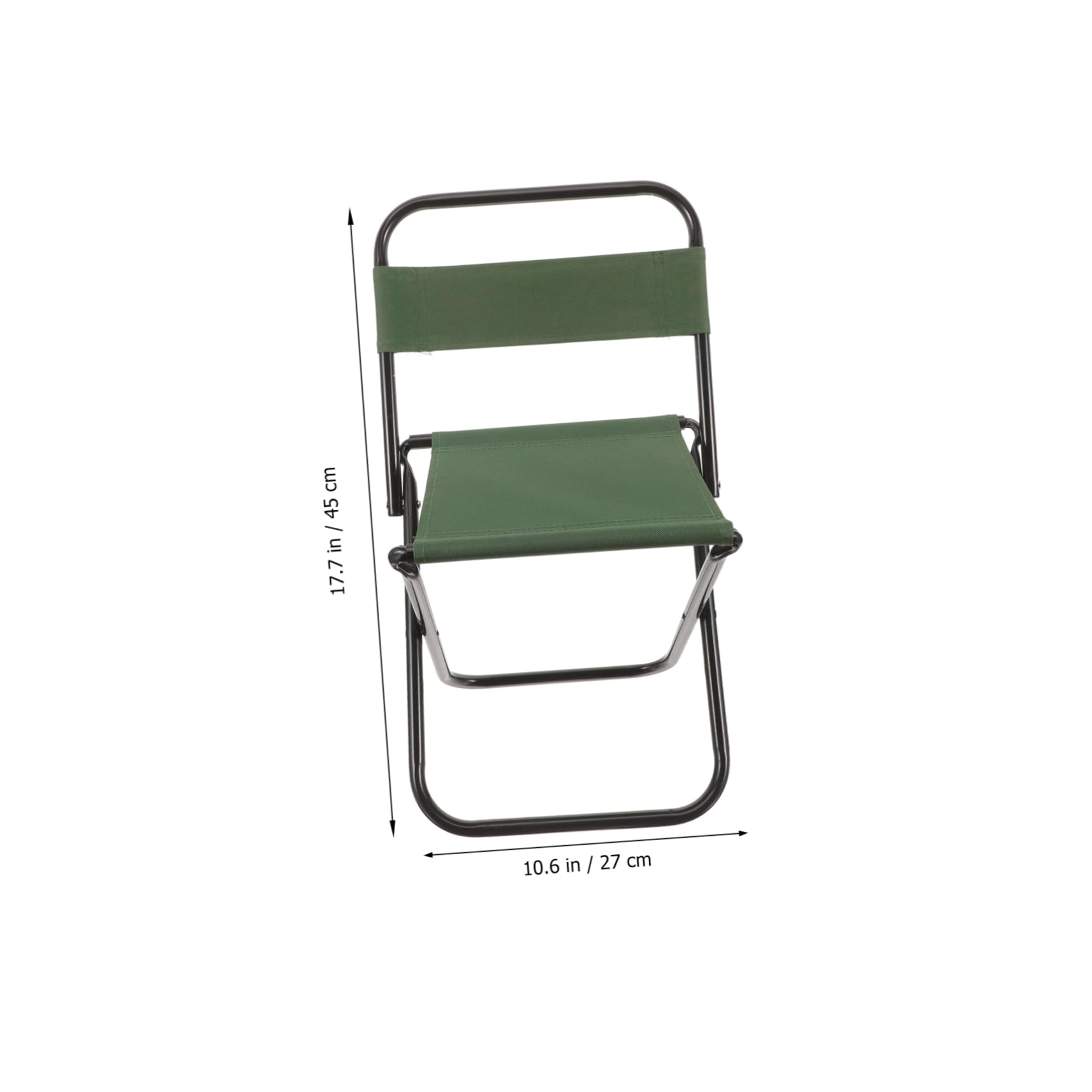 Toyvian Sedia Pieghevole da Campeggio Outdoor Verde in Metallo e Tessuto | Ripiegabile, Robusta e Stabile, per Casa e Giardino, Seduta Pratica per Esterni