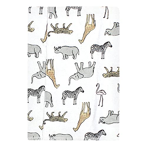Image of Luvable Friends Hudson Baby Flannel Burp Cloths 7pk, Pink Safari Fun