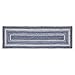 VHC Brands Great Falls, Braided Jute Runner Rug, Non-Skid Pad, Rectangle, Blue, 24x79