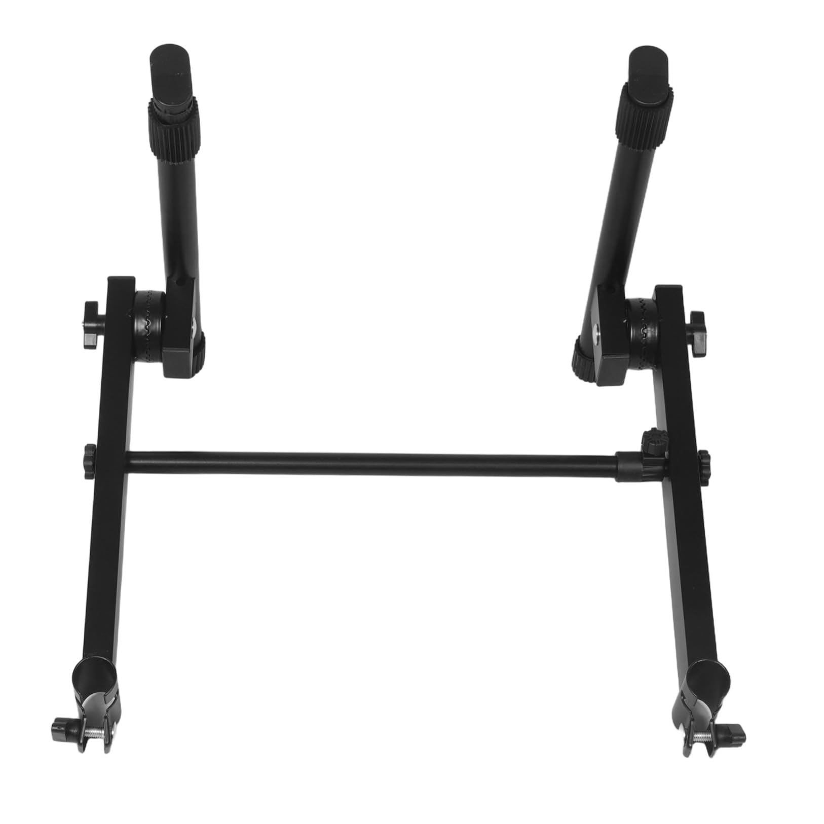 jojofuny Soporte Elevado para Teclado de Piano Digital de 2 Niveles, Ajustable en Altura y Ángulo, Estructura Metálica Resistente y Portátil para Actuaciones en Directo
