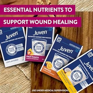 Juven Therapeutic Nutrition Drink Powder Including Collagen Peptides, Amino Acids, and HMB For Wound Healing Support, Fruit Punch, 30 Packets