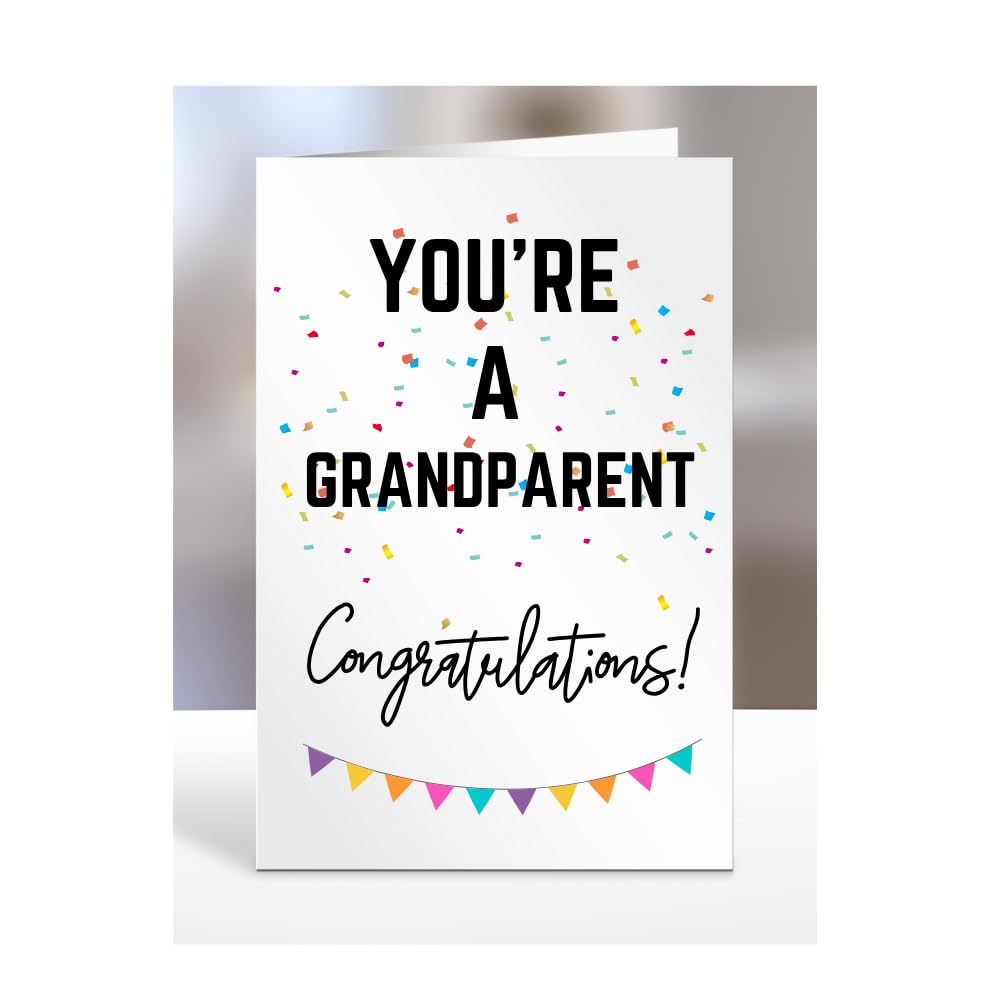 You're a Grandparent card, gifts for men, women, him, her, female, male, presents for Christmas, new, congratulations, baby, you are, A5-173_115 — image 1