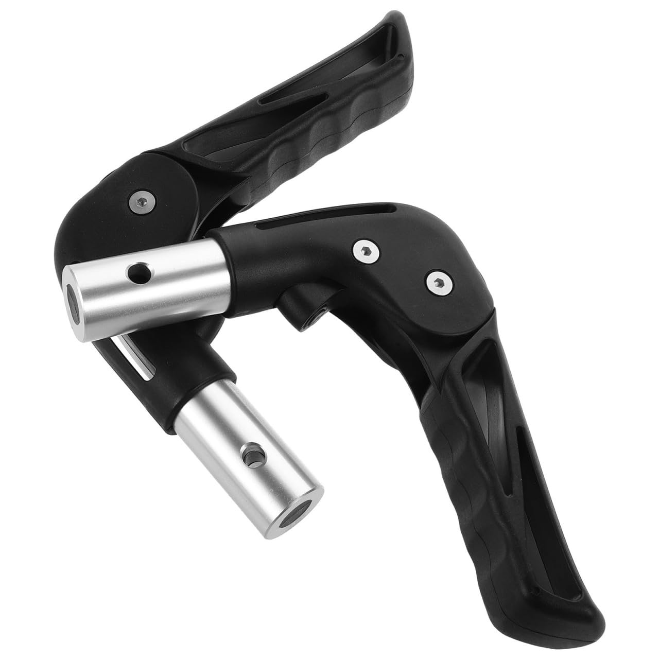 STOBAZA Empuñaduras Ergonómicas para Silla de Ruedas de 22mm, Fundas Antideslizantes de Plástico y Metal para Viaje y Uso Familiar, Estructura Plegable