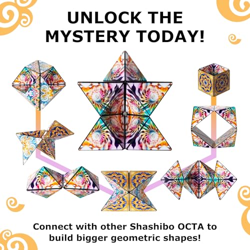 Image of Shashibo Octa Magnetic Puzzle Toy, Sensory Fidget Toy for Adults & Kids, Stress Relief Fidget Toy for Puzzle Enthusiasts, Fidget Toys for Desk, Shape Shifting Puzzle Toy, 30+ Possible Shapes