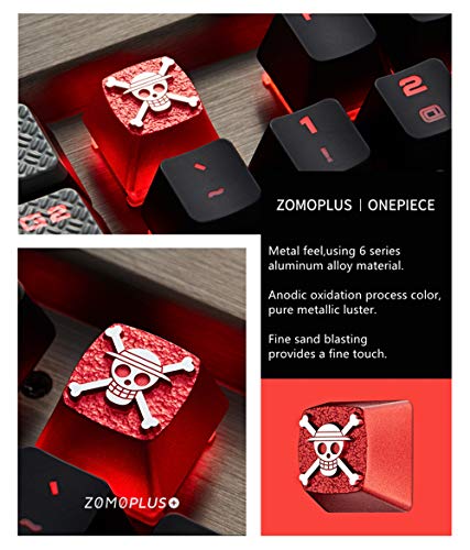 Image of ZOMOPLUSxONEPIECE Custom Keycap,1pc Keycap for Mechanical Keyboard,Anime Flag Keycap for ESC Key,Suitable for Cherry Gateron Mechanical Switches (Luffy)