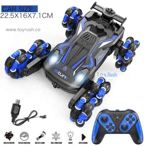 Image of Remote Control Drift Spray Stunt Car Hand Gesture Control 4Wd Off Road Vehicle With 8 Wheel Led Headlight Car Toys With For Kids - Multicolor