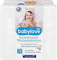 babylove Sicherheits-Wattestäbchen, 1 Packung mit 72 Stück