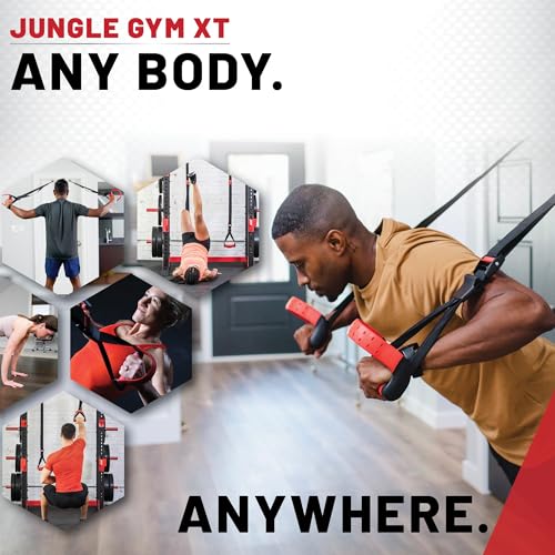 Image of Lifeline Jungle Gym XT Body Weight Suspension Trainer System - Patented Split Anchor, Full-Body Workout, Lightweight Home Suspension Training Kit for Home Gym, Workout Equipment