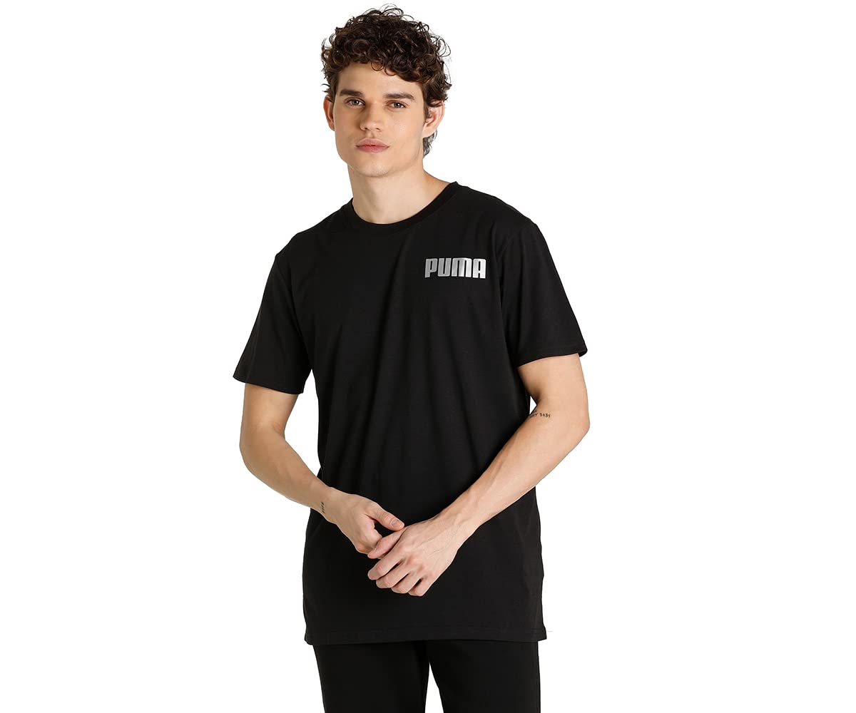 PUMA Dry Cell Collective Triblend Tee Logo Short Mens Black T-Shirt 518992 01