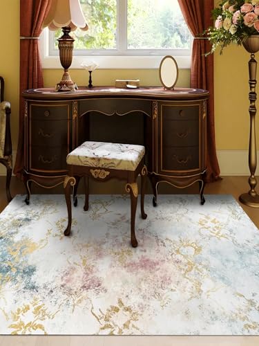 Tapis pliable marbre vintage doux et facile à nettoyer pour salon