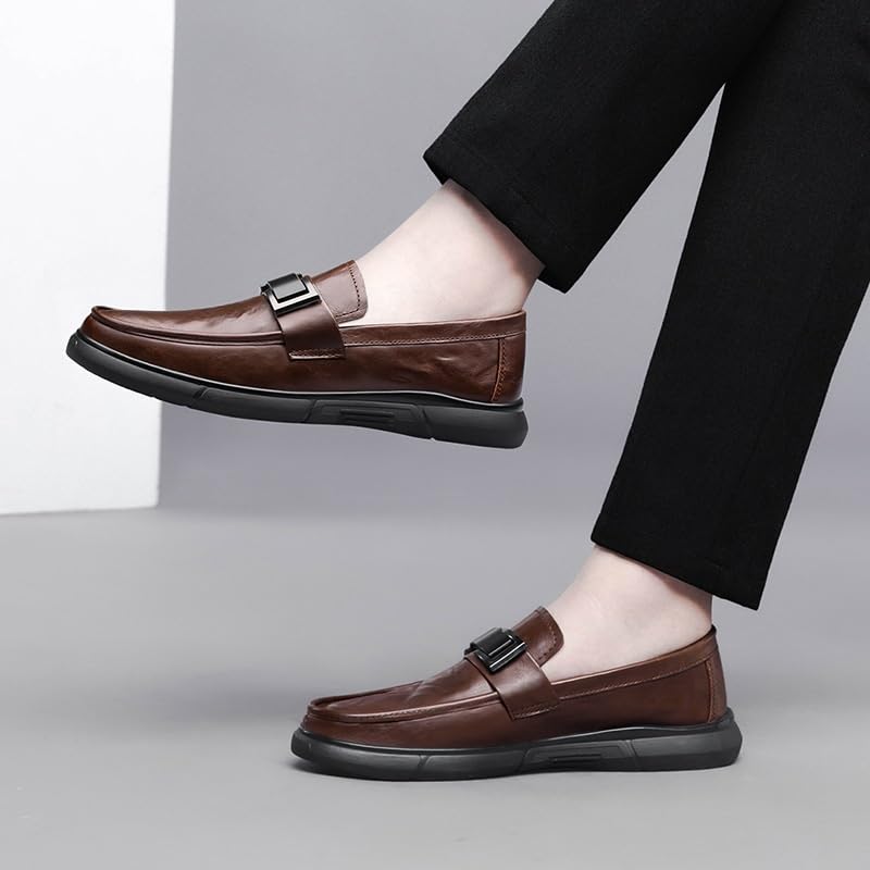 Men's Genuine Leather Low Oxford Men's Double Monk Strap Fashion Luxury Slip on Formal Business Oxford Shoes Metal Shoelaces Weeding Prom Derby Shoes2