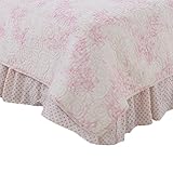 Cotton Tale Designs 100% Cotton Soft Pink & White Polka Dot Heaven Sent Girl Bed Skirt - Dust Ruffle
