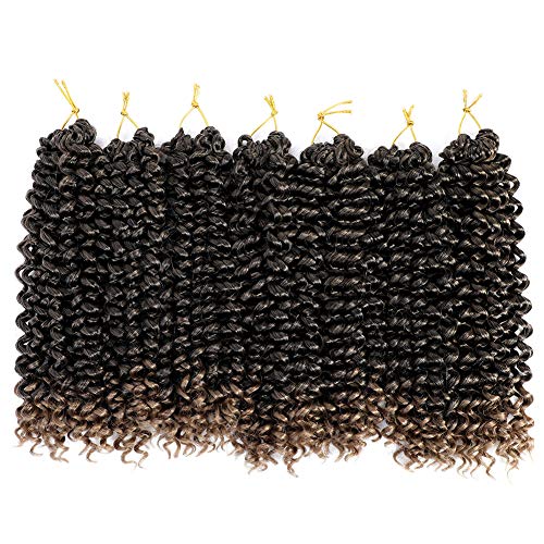 Dansama 6 Packs Passion Twist Hair Water Wave Braiding Hair for Butterfly Locs Crochet Braids Bohemian Hair Extensions (12inch (Pack of 7), T1B/27)