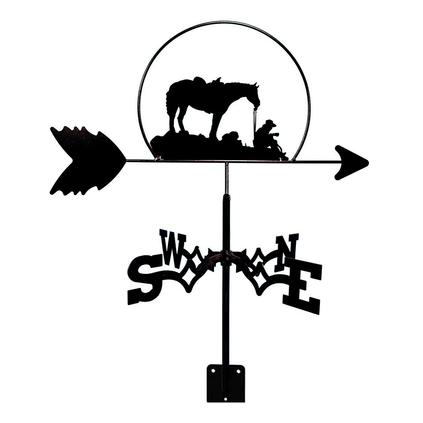 TAXXII Metal Wind Vane For Yard With Animals Ornament Weathervane Direction Indicator Garden Stake Measuring Tool Roof Mount Easy Use