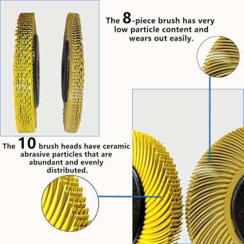 Image of Radial Bristle Brush, 6 in x 1 /2 in x 1 in, 80#, 3 Set, Ten Single piece with Adapter