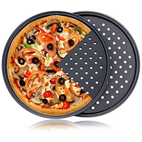 Destinymd Carbon Steel Perforated Pizza Pan Cover