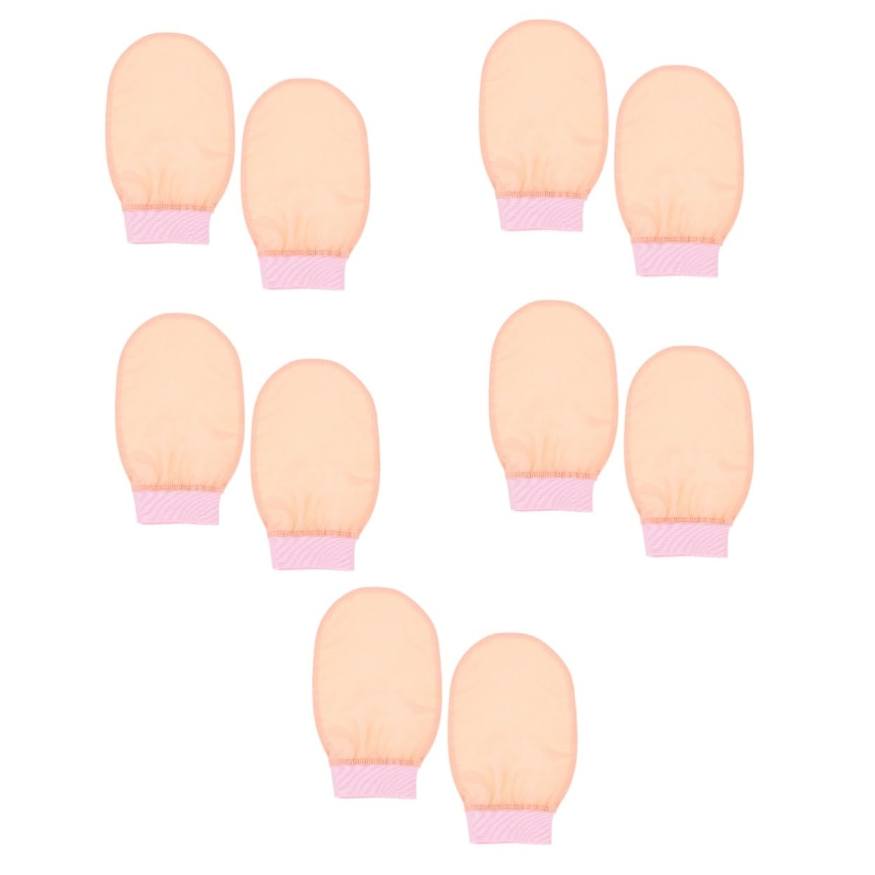 FOMIYES 10 Piezas toalla de barro guantes de limpieza guante de fregar manopla exfoliante suave toallita de baño herramienta guantes de baño toalla de baño Seda rosa
