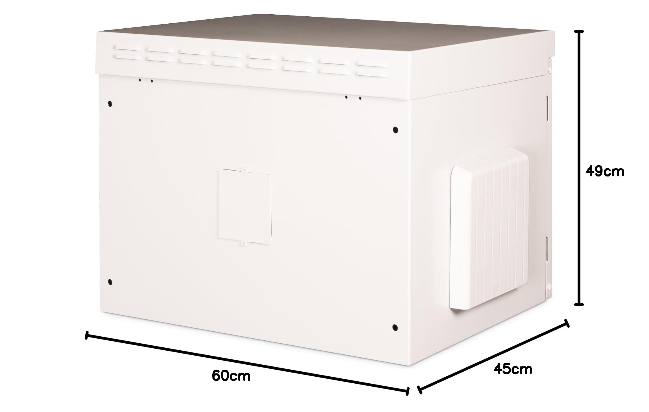 DIGITUS Outdoor Netzwerkschrank – 19 Zoll 7HE – 450 mm Tiefe | 342 mm Nutztiefe – Traglast 100kg – Schutzklasse IP55 – Abschließbar – Grau