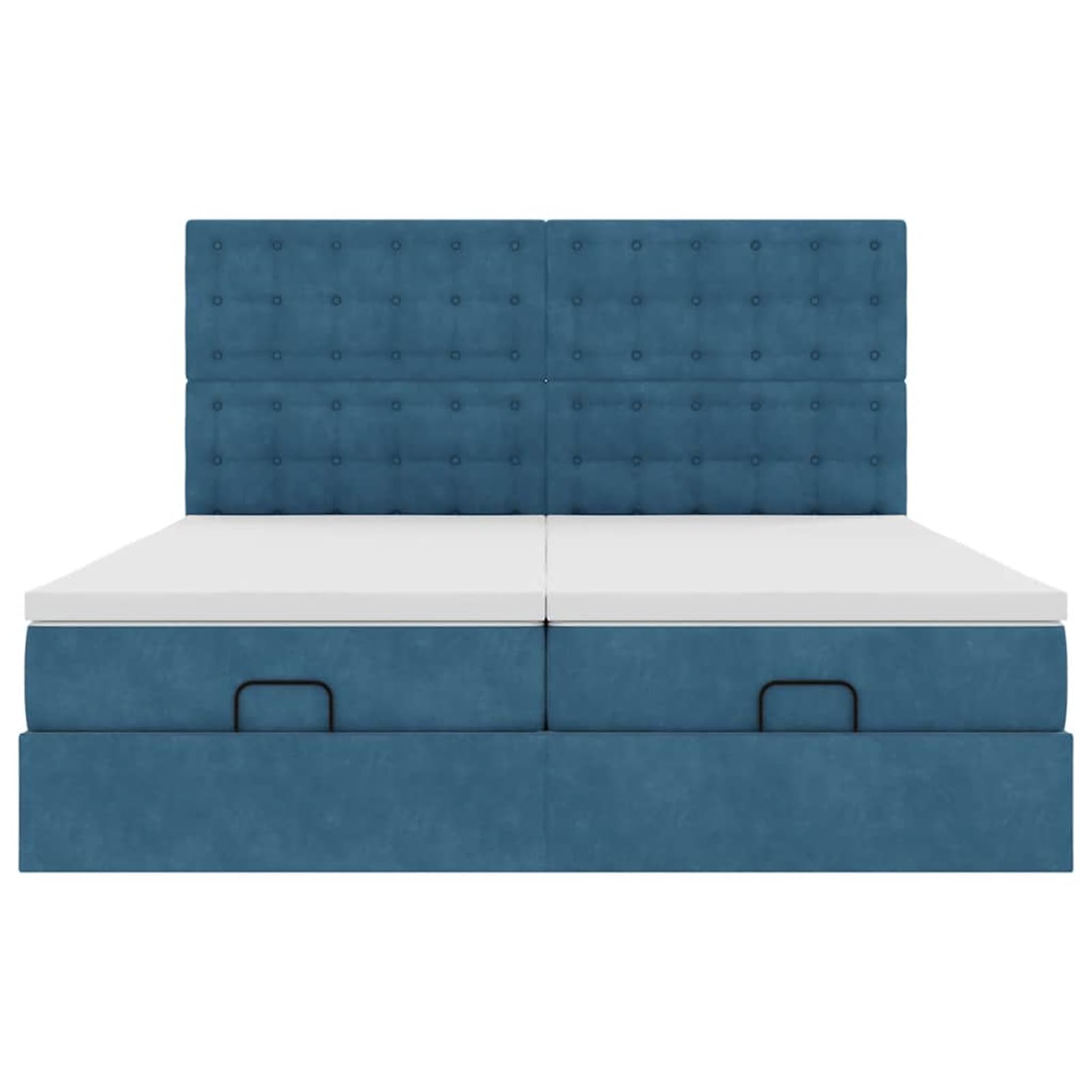 Gecheer Cama Otomana con Almacenamiento y Colchón de Resortes Individuales, Tela de Terciopelo, Luces LED, para Dormitorio y Descanso