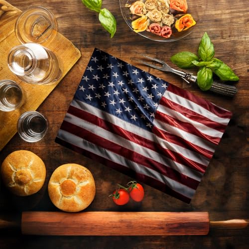 Tabla de Cortar de Vidrio Templetado con Bandera USA miniatura 2