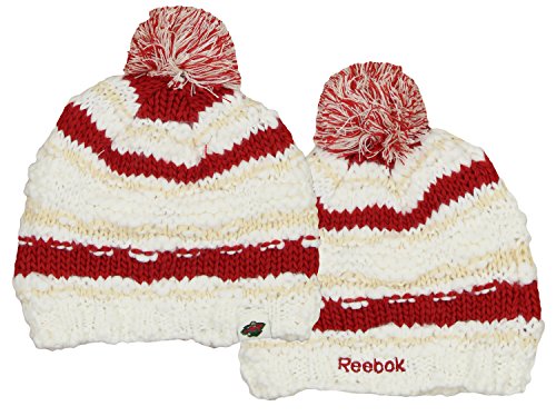 Reebok NHL Women's Minnesota Wild Cuffless Fashion Knit Hat, White