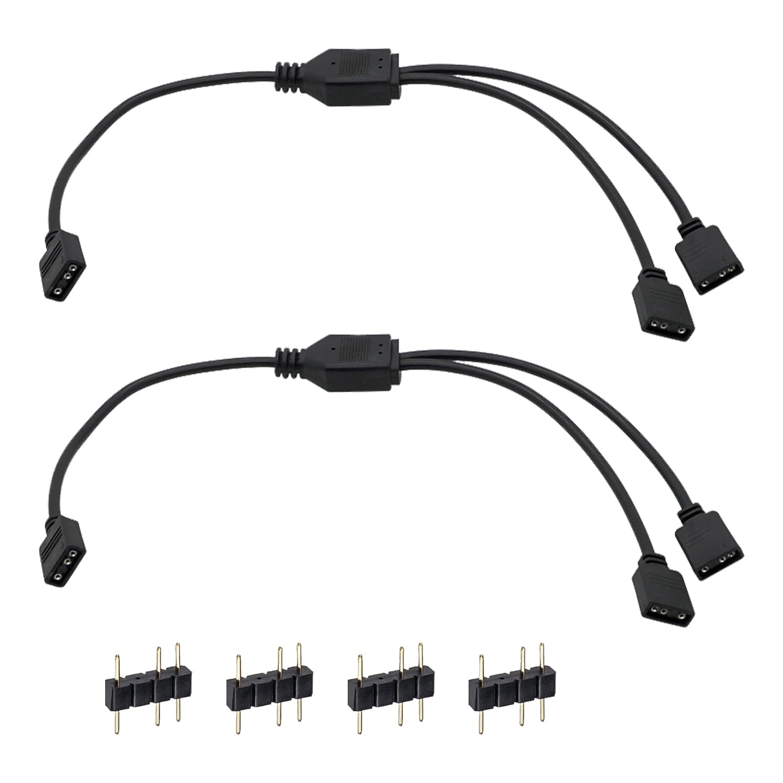 2 Pièces Câble Répartiteur ARGB 3Pin 5V 30cm - Connecteur Ventilateurs LED RGB Compatible ASRock ASUS MSI