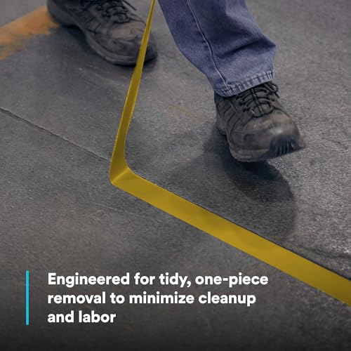 Image of 3M Vinyl Tape 471, 1 /2 in x 36 yd, Yellow, 1 Roll, Yellow Floor Tape, Paint Alternative for Floor Marking, Social Distancing, Color Coding, Safety Marking