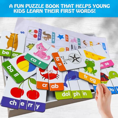 Image of My First Word Addition (56 Pcs) Puzzle Game Box Set for Kids - Early Learning Activity with Matching Skills, Colorful Fun Illustrations for Kids, Toddlers - Ages 2+ Years