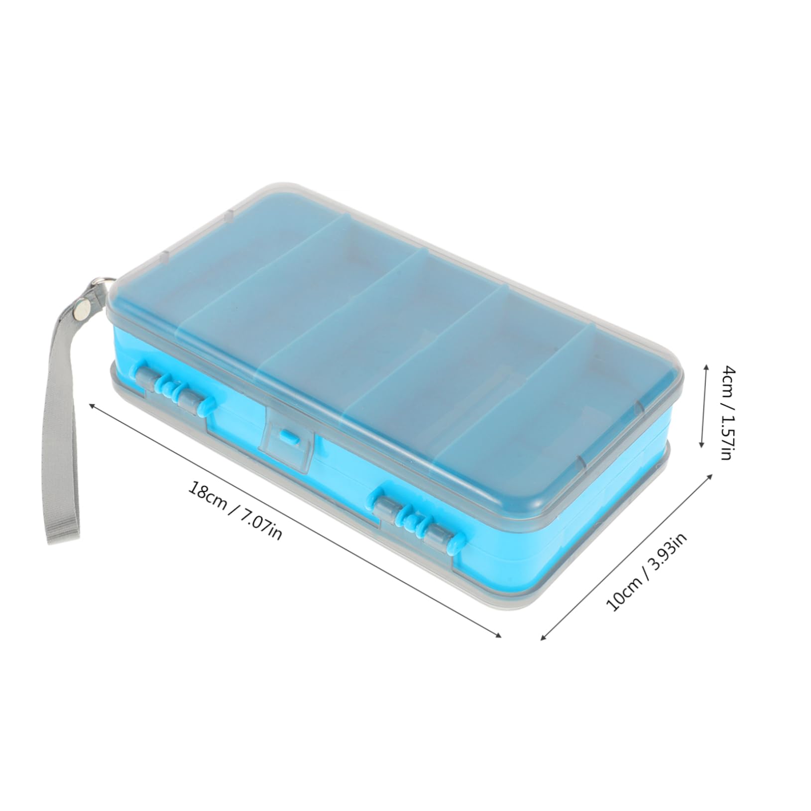 Yardwe Multifunctional Fishing Bait Organizer Case Dual Sided Clear Plastic Tackle Holder with Multiple Compartments for Lure Fishing Portable Lightweight Design for