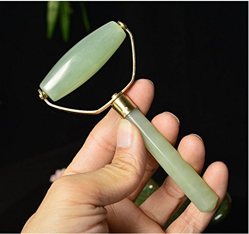 Beauty Tool Great Anti Aging Tools for Facial Skin Rejuvenation and Slimming Massage,Jade Roller for Face Neck Beauty,100% Hand Made Natural Premium Jade Stone Rollers