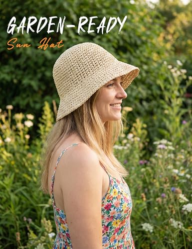 Sombrero de Playa Plegable de Paja para Mujer miniatura 4