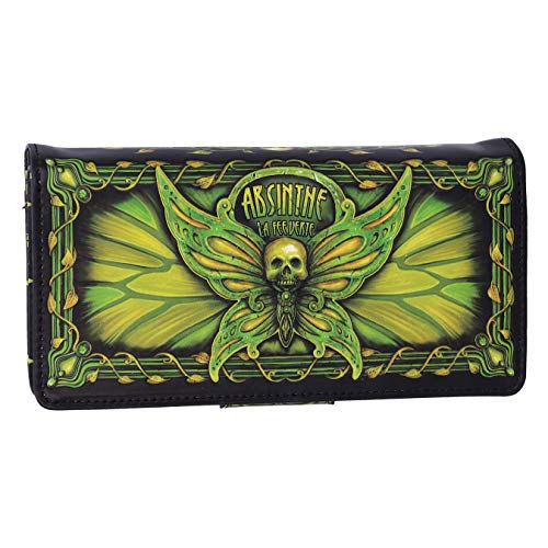 Nemesis Now Absinthe La Fee Verte Green Fairy Embossed Purse, Polyurethane, 18.5cm3