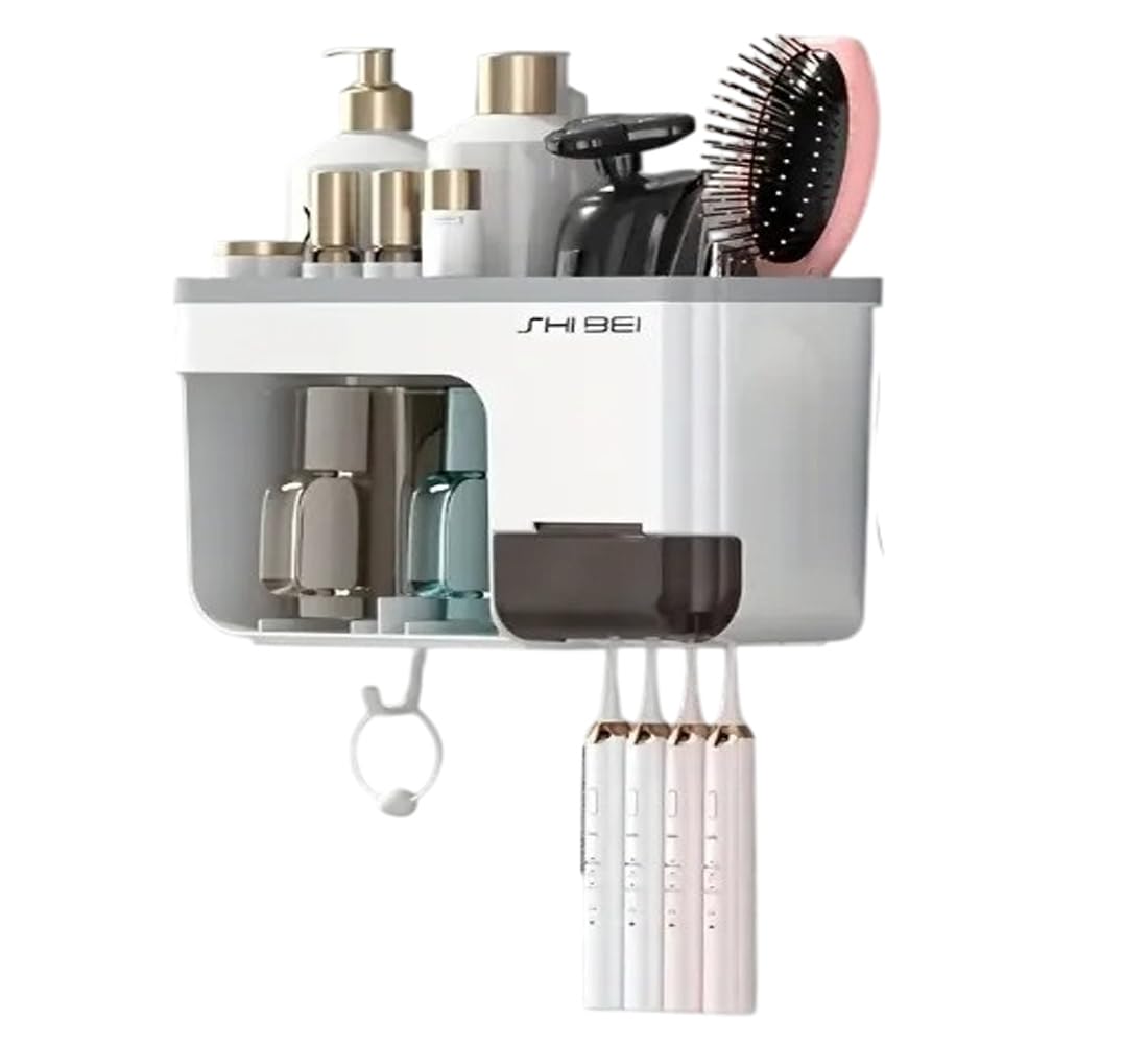 NIRDAMBHAY Tooth Brush Holder Bathroom, Brush Holder for Bathroom ...
