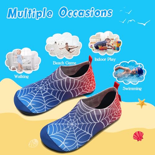 Image of WateLves Kids Water Shoes Toddler Girls Boys Barefoot Non-Slip Quick Dry Aqua Socks for Beach Swim Walking