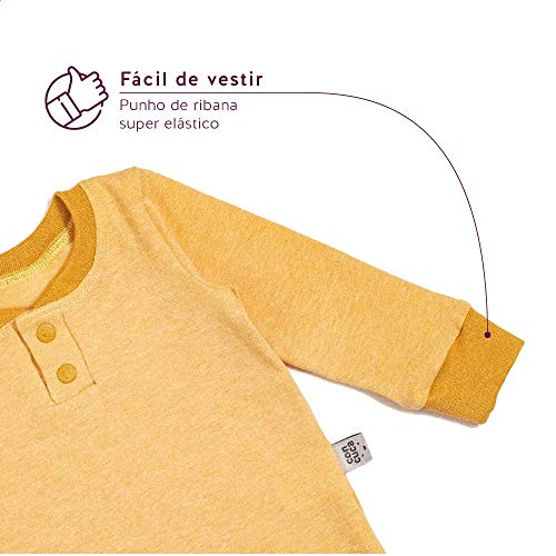 Body stone manga longa extensível açafrão Tamanho:GG-1