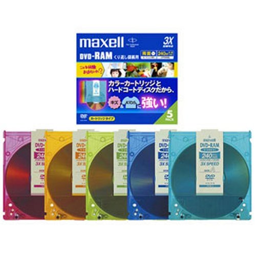 maxell - maxell　DRM240B.S1P5SA　録画用DVD-RAM　3倍速　5枚入 Amazon.co.jp: maxell 録画用 DVD-RAM 240分 2-3倍速対応 5枚
