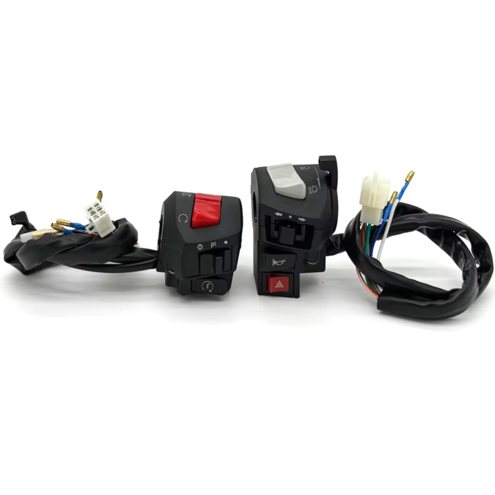 Interruptor De Manillar 1 Par De Interruptores De Motocicleta De 22mm 7/8 "Compatible Con GN125 HJ125 Intermitentes De Emergencia Bocina Direccionales Arranque Eléctrico