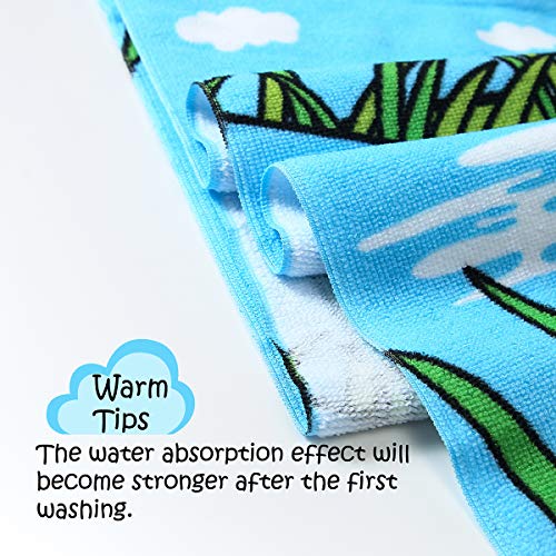 Image of NovForth Kids Beach Towel for Boys Girls, Alligator Hooded Bath Towel Wrap, Toddler Pool Towel with Hood