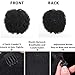 CECINILL Afro Puff kinky curly Drawstring Ponytail Extension for Black Women Synthetic Short Afro Kinkys Curly Afro Bun Extension Hairpieces Updo Hair Extensions with Two Clips(1B)
