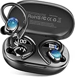 Hupoaf Cuffie Bluetooth Sport, Auricolari Bluetooth 5.4 HiFi Stereo, 50 Ore Cuffie Wireless con ENC Mic, Cancellazione Rumore Cuffie Senza Fili, IP7 Impermeabili, USB-C, Cuffiette per Correre Running