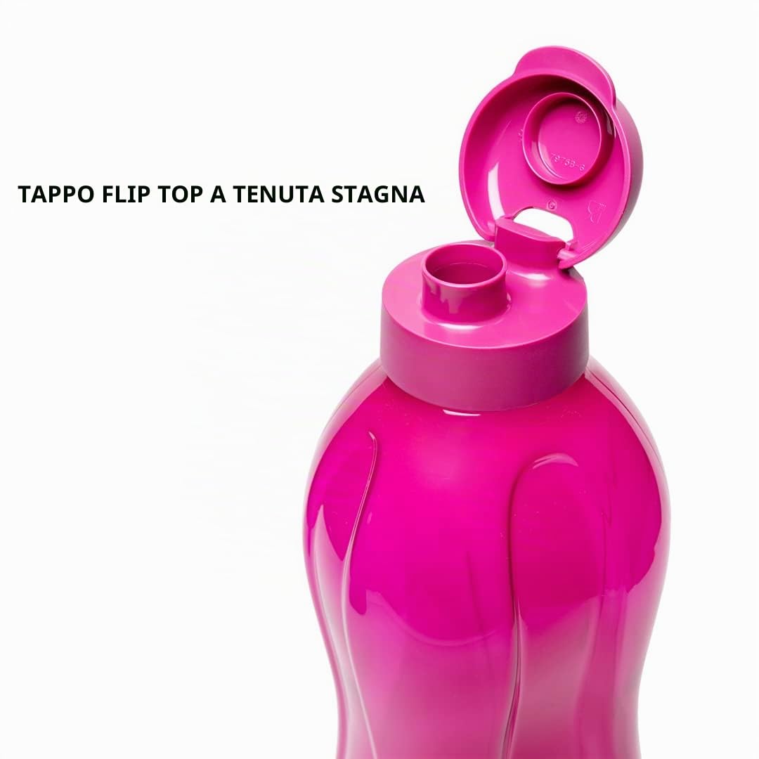 Tupperware Aquasafe - Set di 2 bottiglie in plastica, 2 litri ciascuna