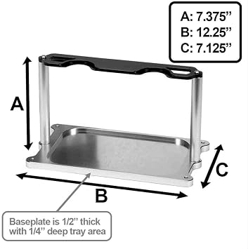 BILLET SPEC Battery Mount, Optima 34/78, Black/Clear Anodized