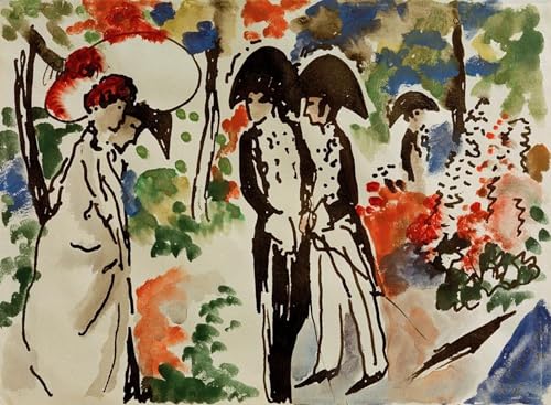 Tableau Promenade August Macke : rompez la monotonie de vos murs avec ce poster 60x90cm