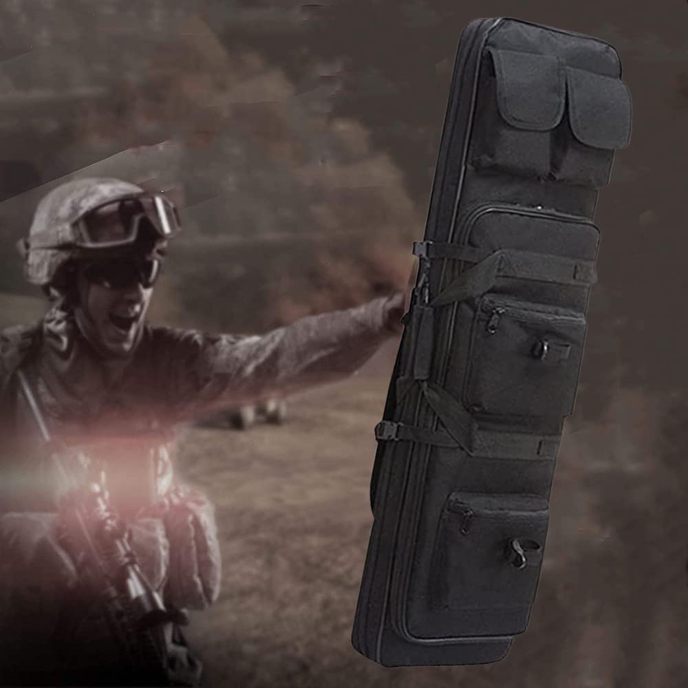 Rifle Cases Rifle Backpack Rifle Bag, Shotgun Airsoft Case, Double Long Rifle Gun Case Bag, 85/100/120cm Gun Case Integrated Pistol and Magazine Storage Backpack