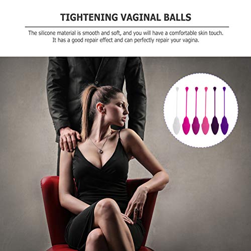 ExCEART 6 peças de exercício Kegel Pesos Bolas de Kegel pós-parto Reabilitação muscular Bola de enco
