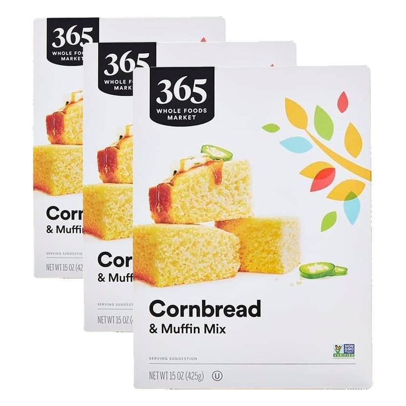 Image of 365 by Whole Foods Market, Cornbread & Muffin Mix, 15 Ounce (Pack of 3)
