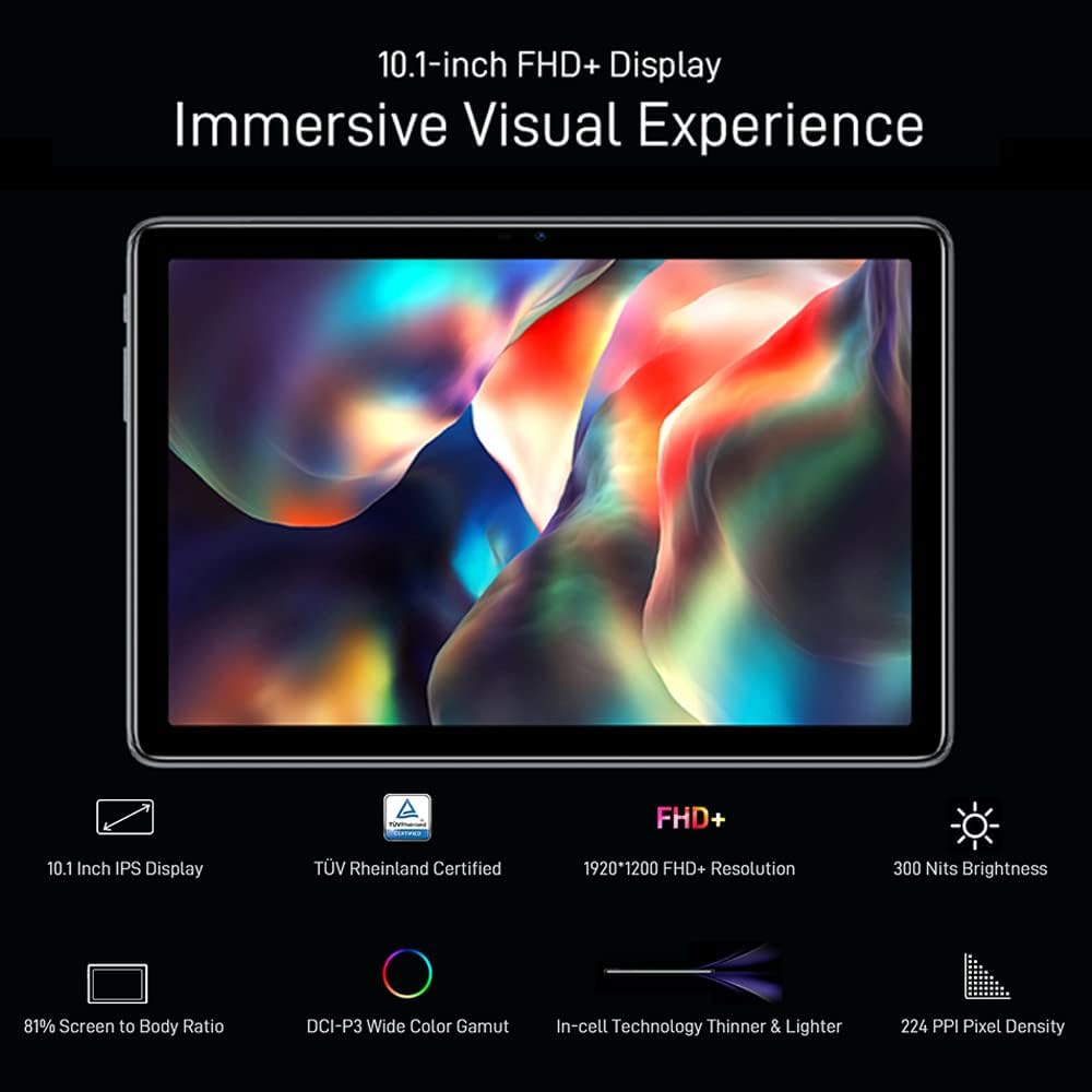 DOOGEE T10 Tablet 10,1 pollici Android 12, 15GB RAM+128GB ROM(TF 1TB), TÜV SÜD Rheinland Protezione Occhi, 2 Altoparlanti Hi-Res Audio, 8300mAh, 13MP+8MP, 2.4/5G WiFi + Dual 4G LTE, GPS,OTG, Blu DOOGEE T10 Tablet 10,1 pollici Android 12, 15GB RAM+128GB ROM(TF 1TB), TÜV SÜD Rheinland Protezione Occhi, 2 Altoparlanti Hi-Res Audio, 8300mAh, 13MP+8MP, 2.4/5G WiFi + Dual 4G LTE, GPS,OTG, Blu