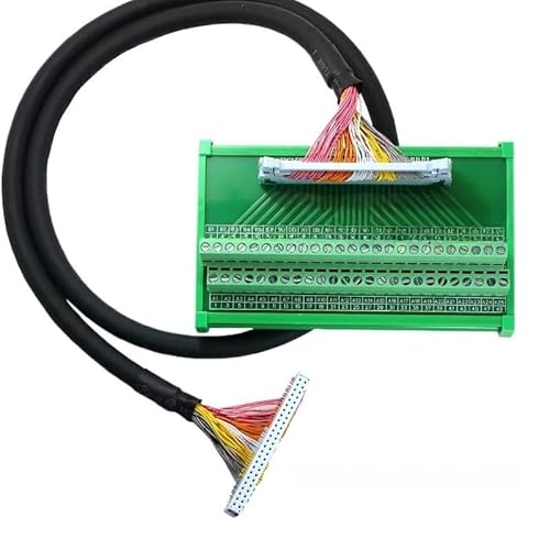 generic - FX-50BB Terminal Block, Suitable for 50-pin I/O Lines, 50-core splitters, CNC Machine Tools, Cable IDC50-AB, Length: (0.5M) (Terminal Block-Cable)